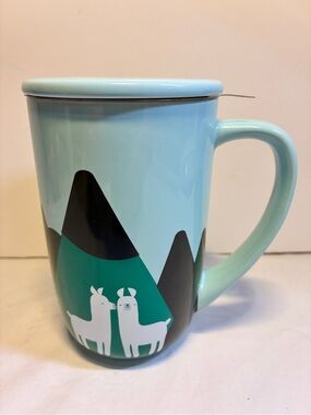 DAVIDs TEA Nordic Mug Alpaca Lama Design Infuser Set